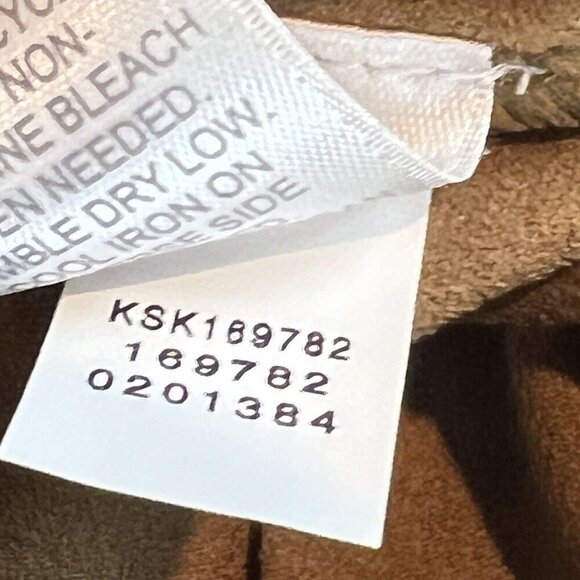 J. Jill Faux Suede Fixed Wrap Knee Length Skirt in Acorn Brown Medium Petite MP - Picture 11 of 11